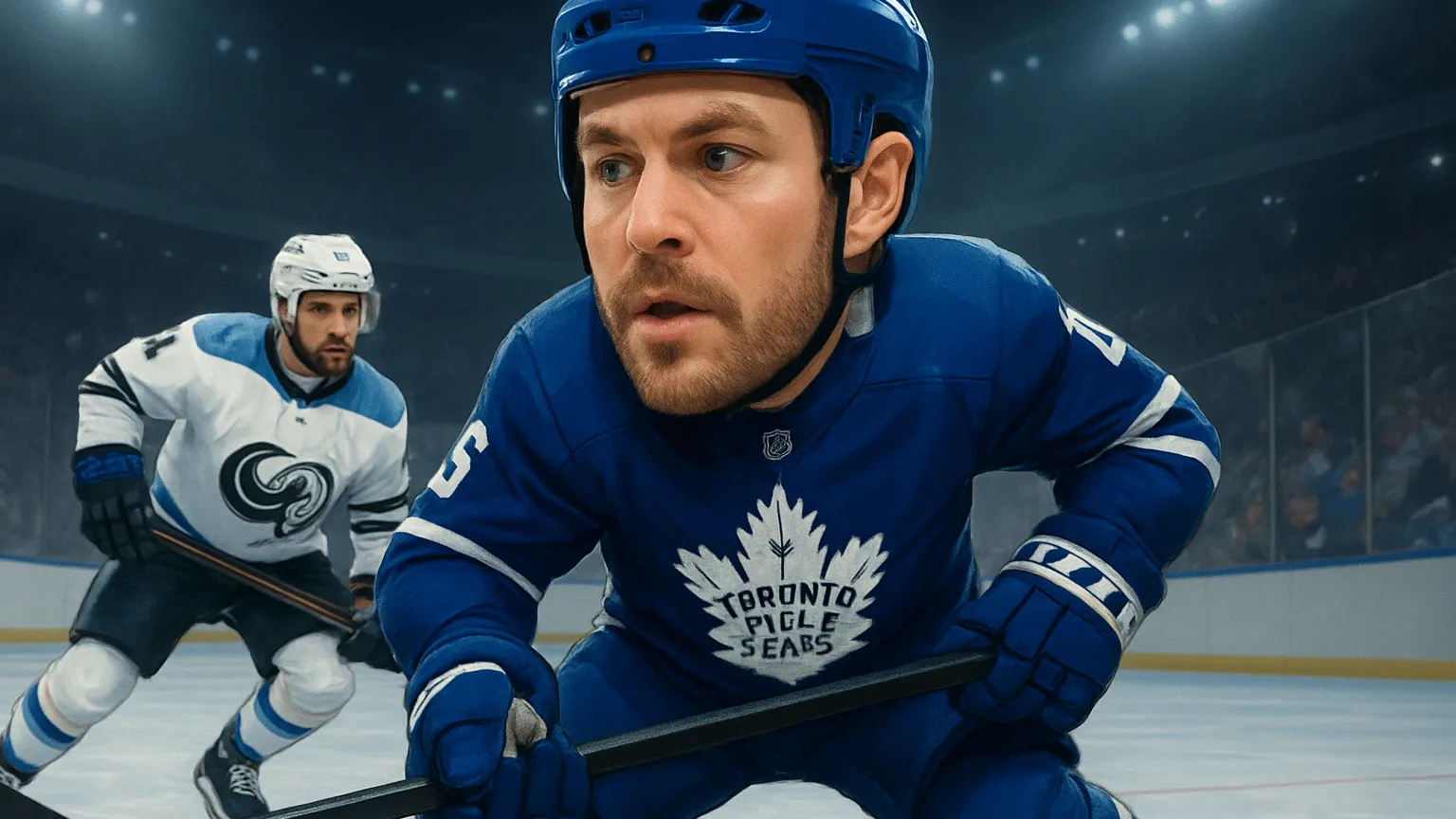 Illustration for: Mammoth hold off Maple Leafs' late push in 5-4 win
