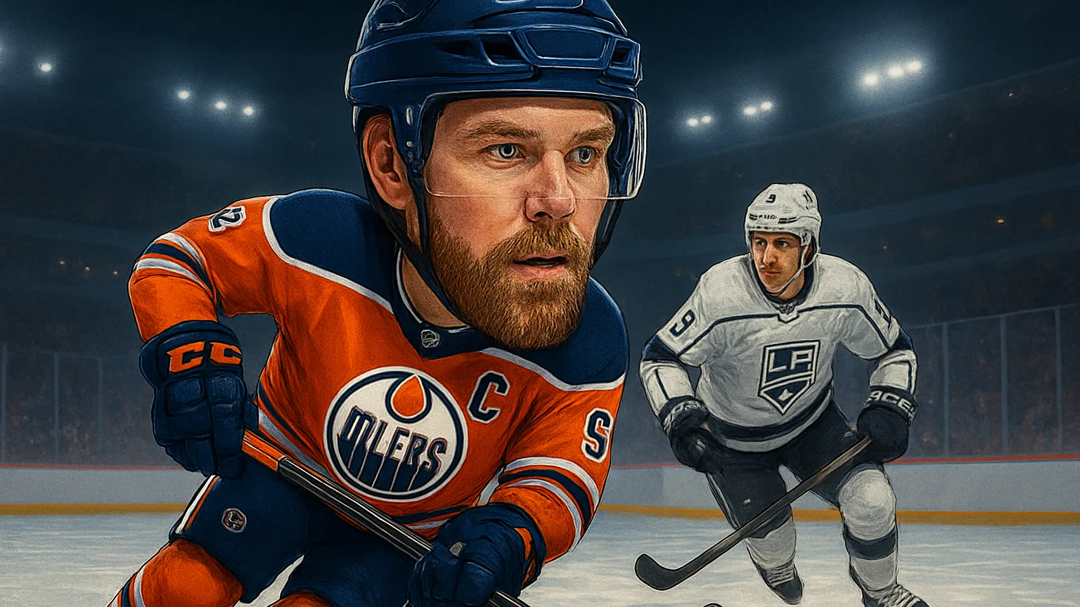 Illustration for: McDavid set for 800th NHL game as Oilers wrap California trip