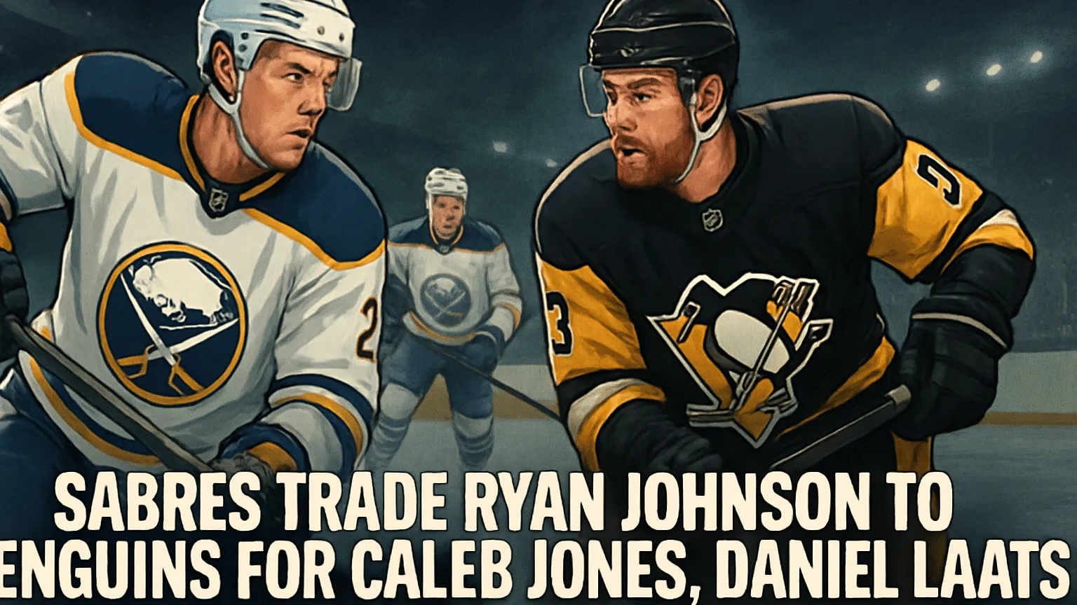 Sabres trade Ryan Johnson to Penguins for Caleb Jones, Daniel Laatsch