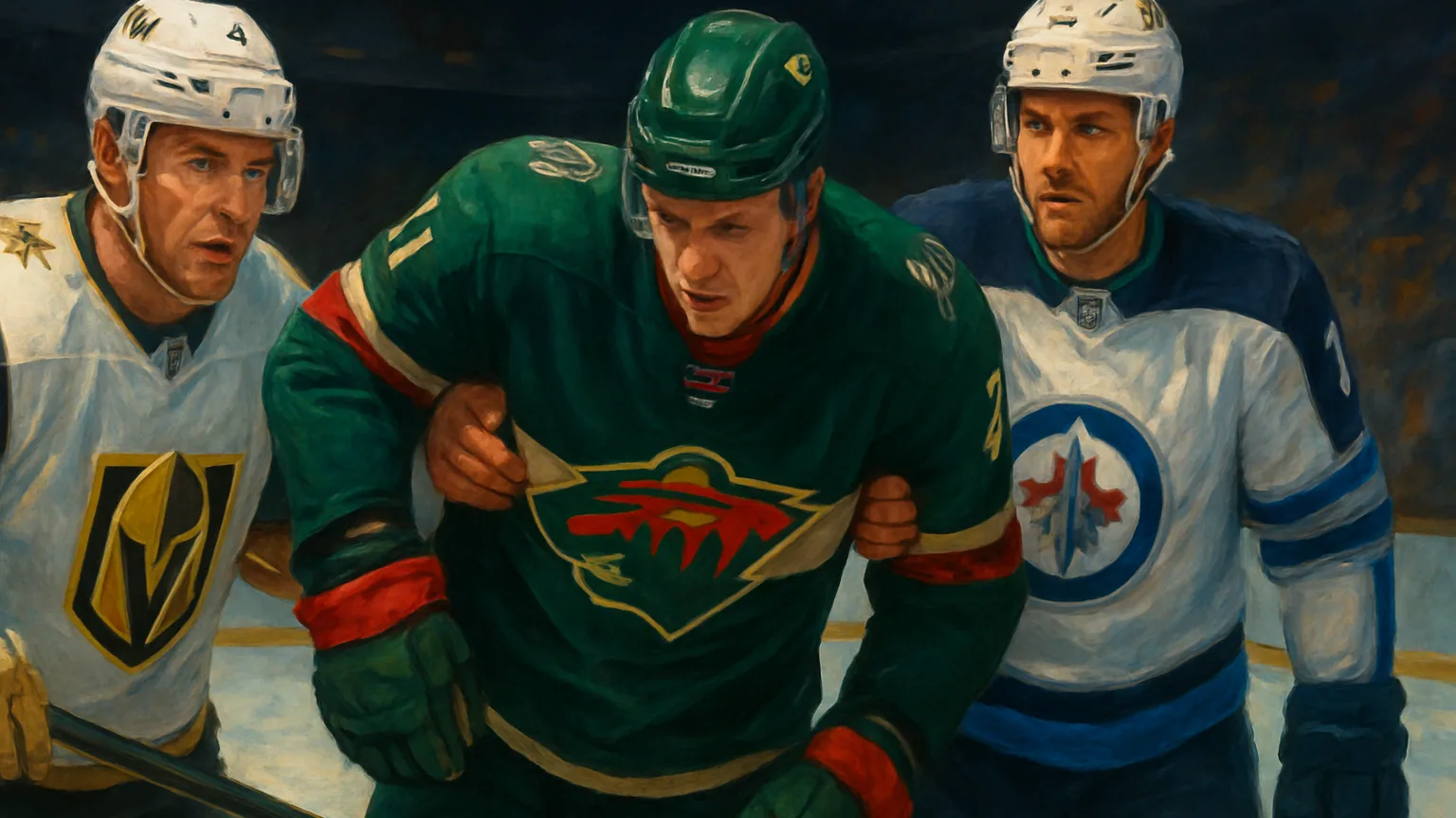 Illustration for: Wild place Nico Sturm on IR after puck to head, call up Justin Kirkland