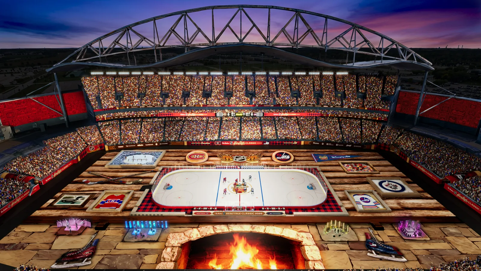 NHL releases rendering for 2026 Heritage Classic at Princess Auto Stadium